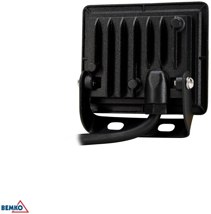 Bemko 10W LED prožektorius KASTEL, juodas, 4000K, IP65, 110°