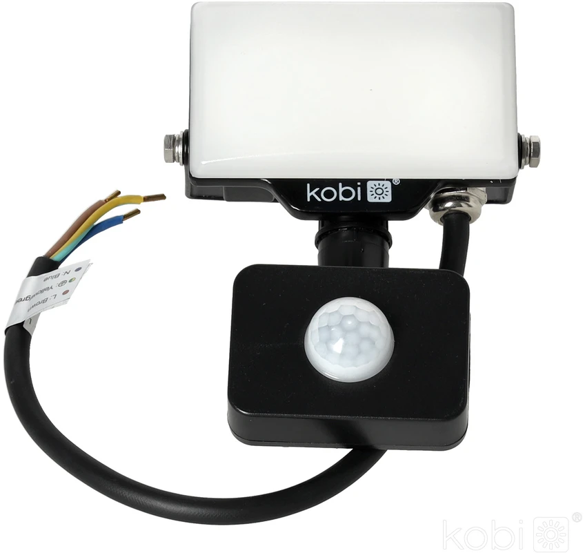 10W LED prožektorius su judesio davikliu DELYO MHNC, juodas, 4000K, IP54
