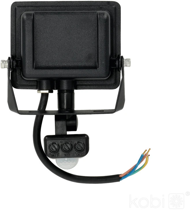10W LED prožektorius su judesio davikliu MHC, juodas, 6500K, IP44