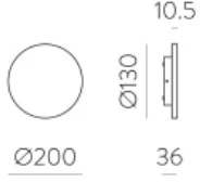 10W LED sieninis šviestuvas COMBO, baltas, 2700-3000K, IP65, 20cm, A3966070B