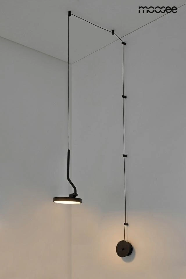 10W LED sieninis šviestuvas FLAT, juodas, 3000K