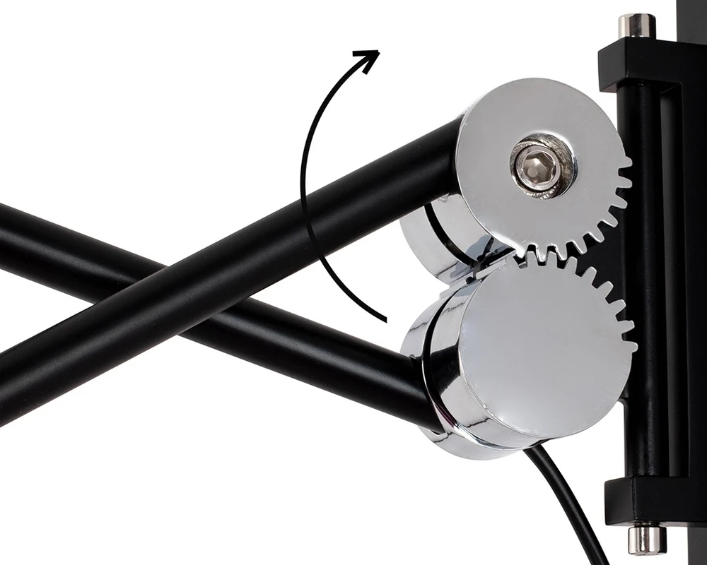 10W LED sieninis šviestuvas GEAR, juodas, 3000K