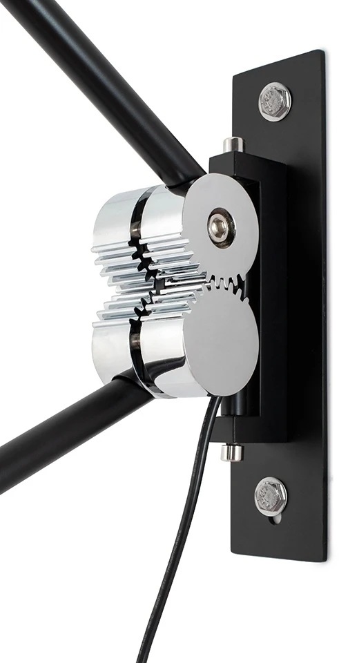 10W LED sieninis šviestuvas GEAR, juodas, 3000K