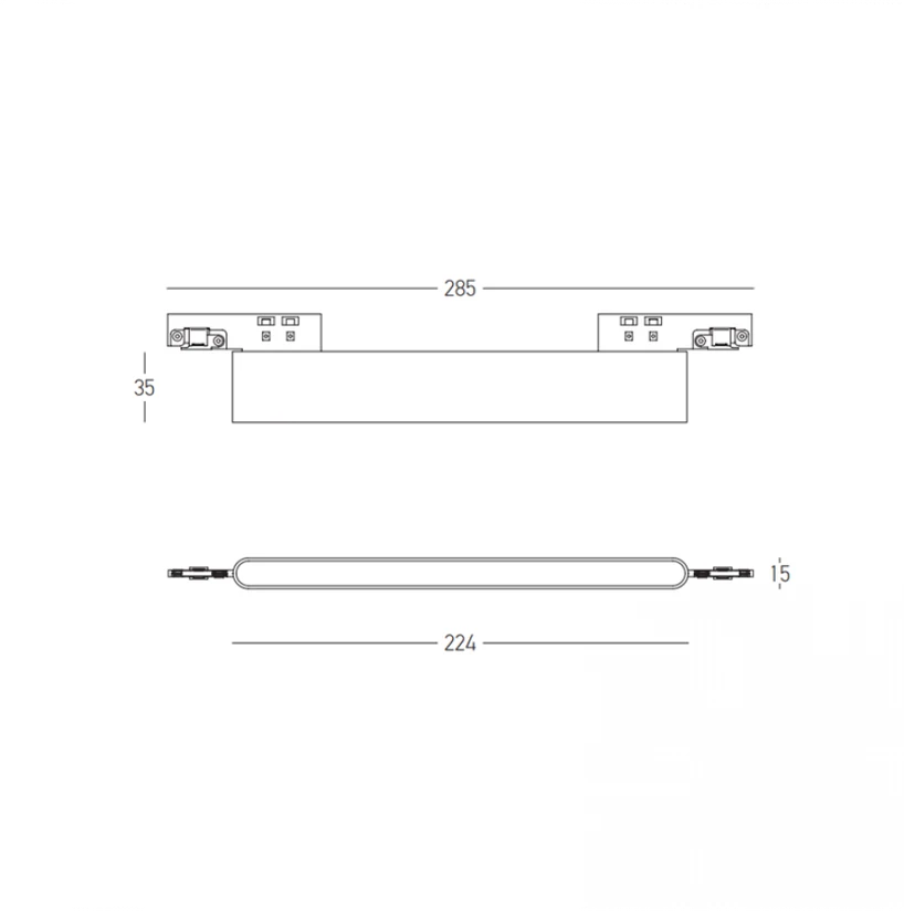 10W LED šviestuvas į magnetinę sistemą ZAMBELIS MAGNETIC 3MM, juodas, 3000K, dimeriuojamas, 25123