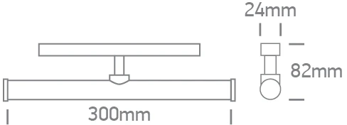 10W LED šviestuvas į magnetines sistemas FLAT, juodas, 3000/4000/5000K, 48V, 43126FA/B/V