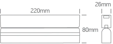 10W LED šviestuvas į magnetines sistemas FLAT, juodas, 3000/4000/5000K, 48V, 120°, 43108FB/B/V