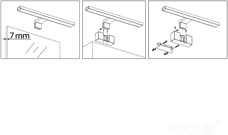 Sieninis šviestuvas 10W LED veidrodžio šviestuvas LUMIREFLECT, juodas, 4000K, IP44