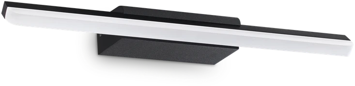 Sieninis šviestuvas Ideal Lux 10W LED veidrodžio šviestuvas RIFLESSO, juodas, 3000K, IP54, 302225
