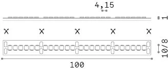 10W/m LED juosta, 240LED/m, CRI90, 3000K, IP20, 24V, 5m ritė, 346434