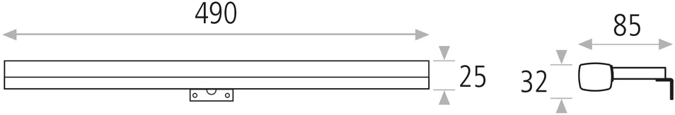 10W sieninis šviestuvas DUSTIN, chromo sp., 4000K, A356111C