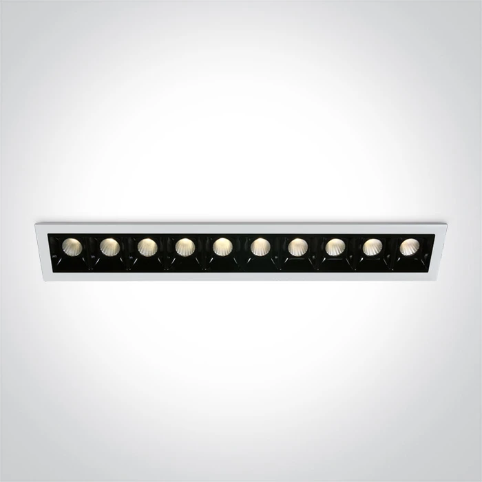 10x2W LED įleidžiamas šviestuvas, baltas, 3000K, 50902B/W/W