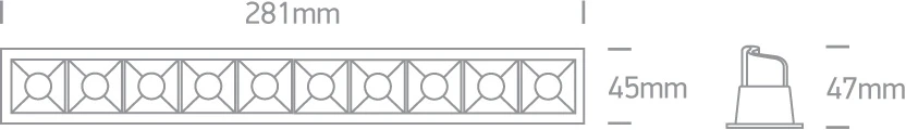 10x2W LED įleidžiamas šviestuvas, baltas, 3000K, 50902B/W/W