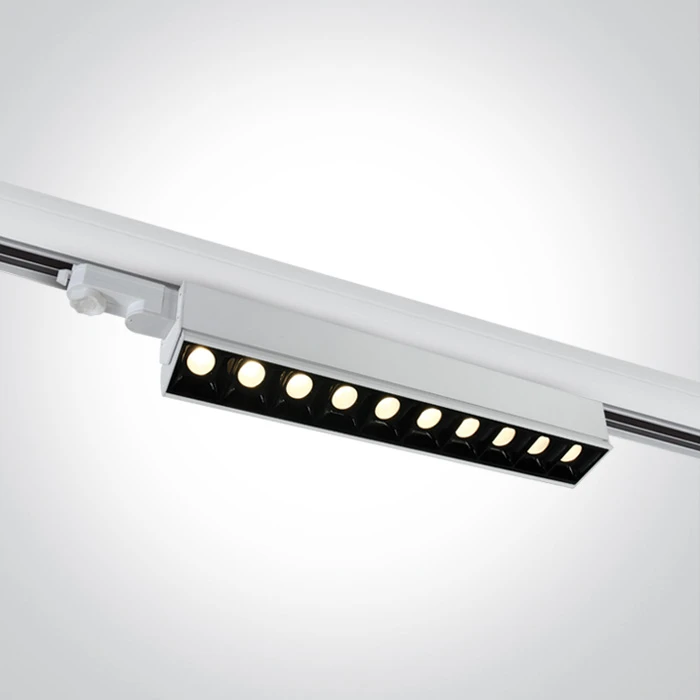 10x5W LED linijinis bėgelio šviestuvas, baltas, 3000K, 65024T/W/W