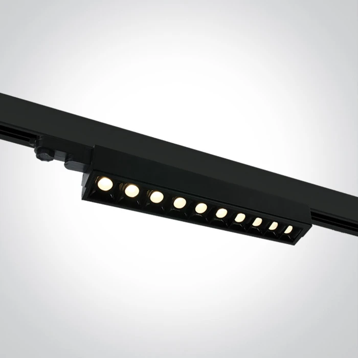 10x5W LED linijinis bėgelio šviestuvas, juodas, 3000K, 65024T/B/W