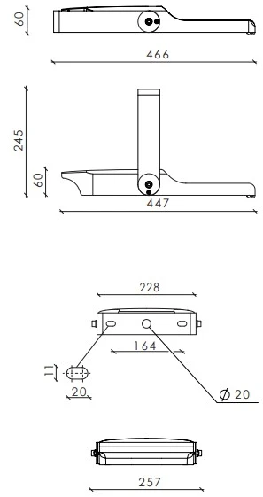110W LED prožektorius MINI MARTIN, juodas, 4000K
