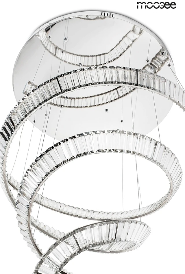 115W LED pakabinamas šviestuvas WAVE CORDON 2B, chromo sp., 3000K