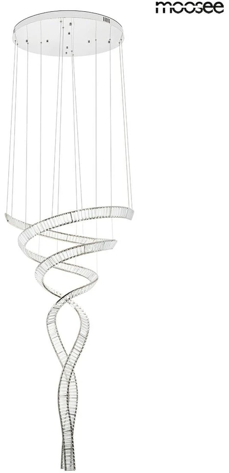 115W LED pakabinamas šviestuvas WAVE CORDON 2B, chromo sp., 3000K