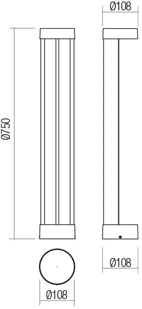 11,5W LED pastatomas lauko šviestuvas ZEUS, tamsiai rudas, 3000K, IP54, 90366