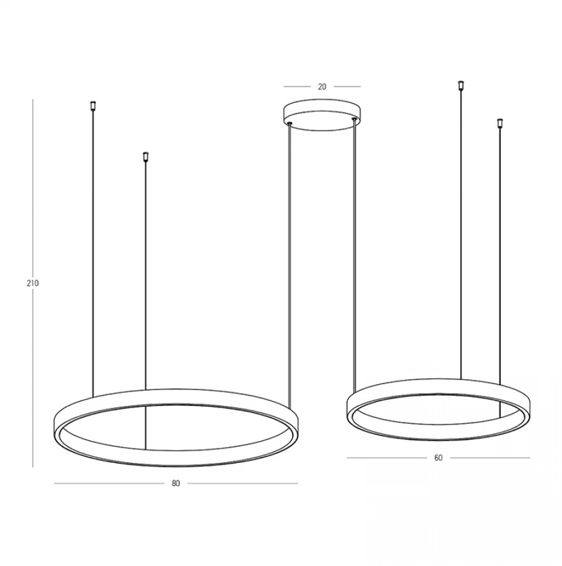 118W LED pakabinamas šviestuvas, juodas, 3000K, dimeriuojamas, šviečia į viršų ir į apačią, 25372