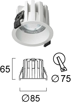 11W LED įleidžiamas lauko šviestuvas RICKY, baltas, 2700/4200/6500K, IP65, 4335100