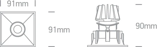 11W LED įleidžiamas pakreipiamas šviestuvas, baltas, 3000K, 51111C/W/W