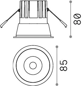 11W LED įleidžiamas šviestuvas GAME, baltos/aukso sp., 4000K, 341361