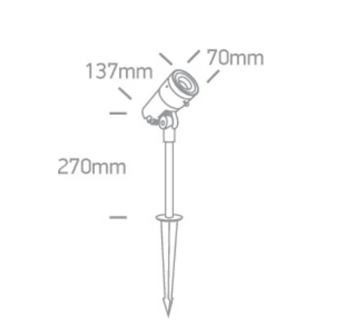 11W LED įsmeigiamas sodo šviestuvas, antracito sp., 3000K, IP65, 67482/AN/W