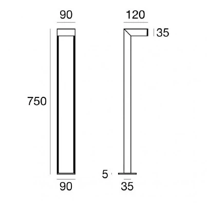 11W LED lauko šviestuvas PEAK, juodas, 4000K, IP66