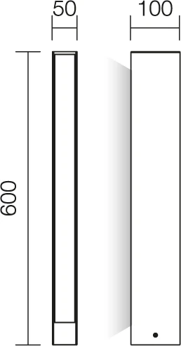 11W LED pastatomas lauko šviestuvas TWIN, rūdžių sp., 3000K, IP65, 9472