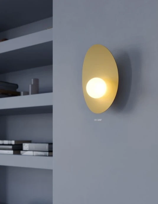 11W LED sieninis šviestuvas CODY, aukso sp., 3000K, 01-3287