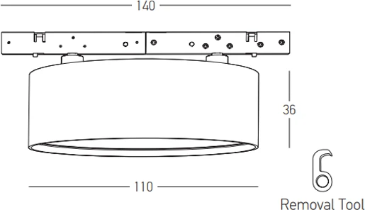 11W LED šviestuvas į magnetinę sistemą ZAMBELIS MAGNETIC 6MM, žalvario sp., 3000K, 25258