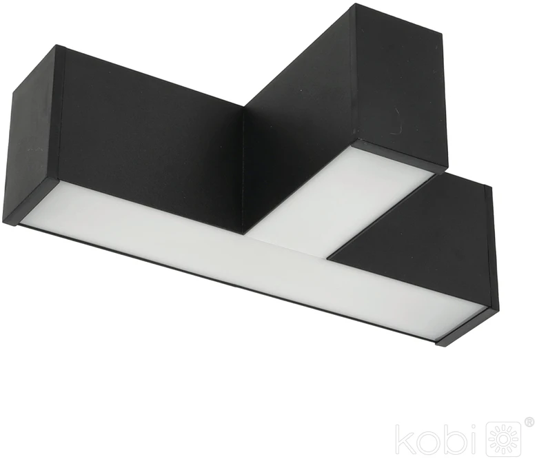 11W Linijinio šviestuvo KOLINE K2 T formos sujungimas, juodas, 3000/4000/6500K
