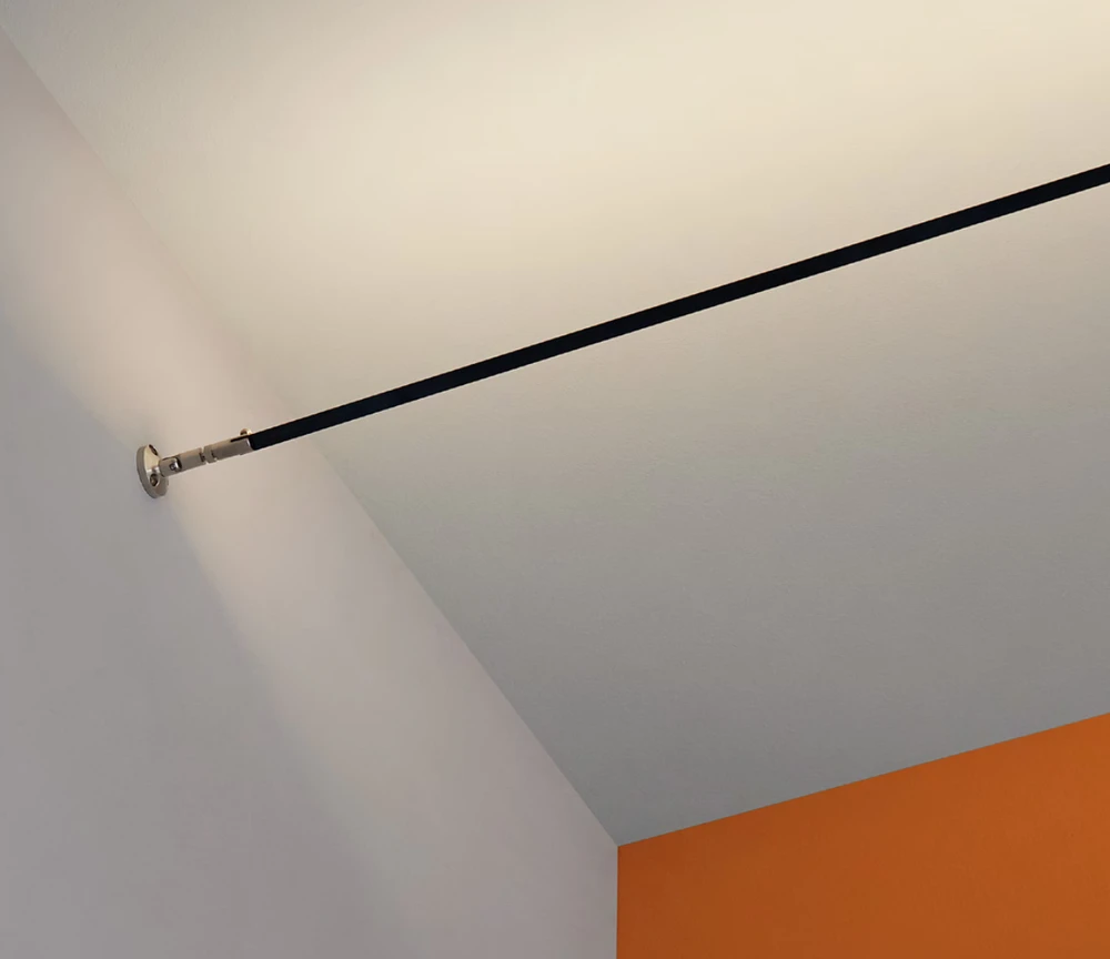 Pakabinamas šviestuvas 11W/m LED linijinis šviestuvas ELEGANCE, juodas, 3000K, 5m, IP60
