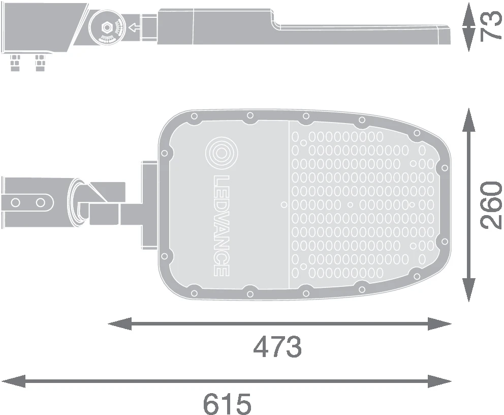 Ledvance 120W LED gatvės šviestuvas, pilkas, 2700K