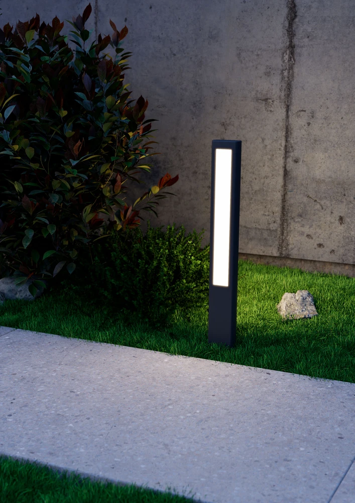 12,44W LED pastatomas lauko šviestuvas DOLMEN, tamsiai pilkas, 3000K, IP54, 90125