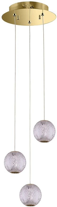 Italux 12,6W LED pakabinamas šviestuvas ROSARIO, aukso sp., 3000K