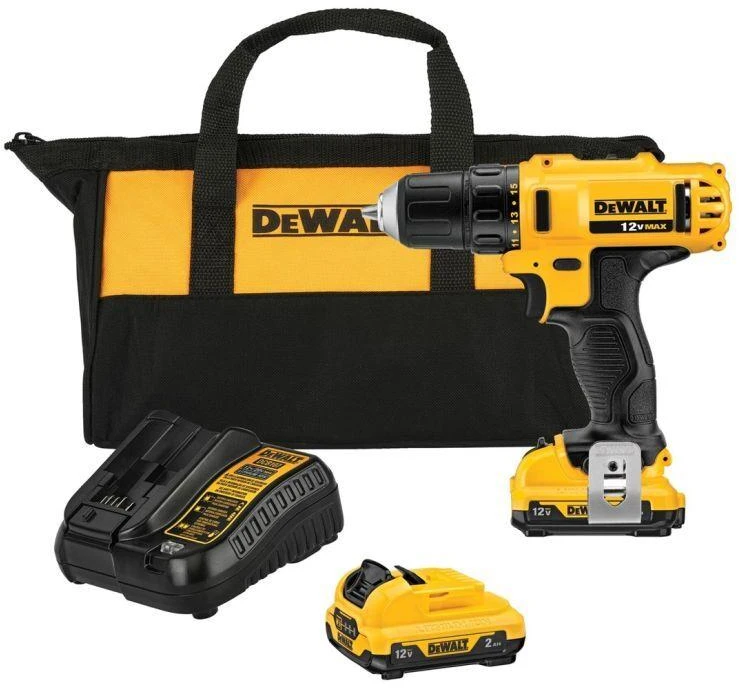 Dewalt Akumuliatorinis suktuvas-gręžtuvas su akumuliatoriumi, 12 V, 2 Ah | DCD710D2-QW