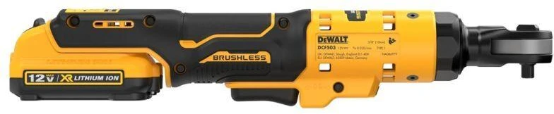 De Walt Akumuliatorinė terkšlė DeWalt DCF503EN-XJ; 3/8''; 12 V (be akumuliatoriaus ir pakrovėjo)
