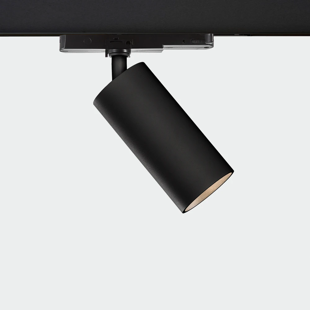 12W LED akcentinis šviestuvas į 3 fazių bėgelį PIPE, juodas, 3000K, T3986100N