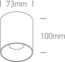 Lubinis šviestuvas 12W LED cilindro formos šviestuvas, juodas, 3000K, 12112Z/B/W