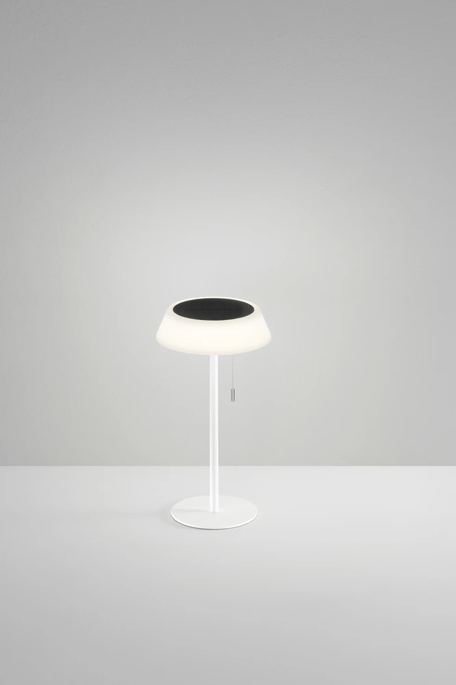1,2W LED įkraunamas stalo šviestuvas su saulės baterija JIN, baltas, 3000K
