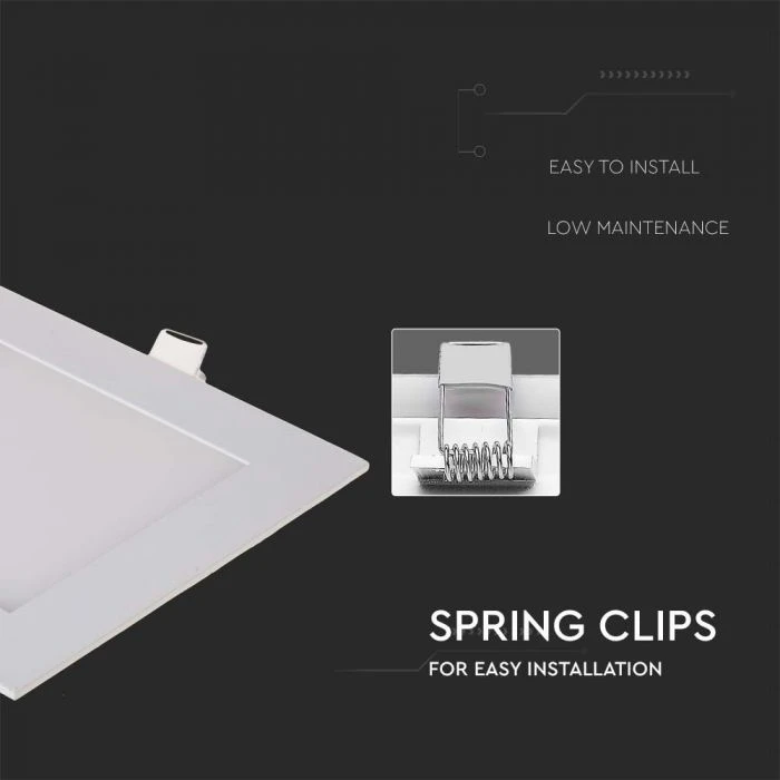 V-tac 12W LED įleidžiama panelė, balta, 2700K, su maitinimo šaltiniu
