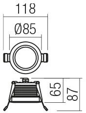 12W LED įleidžiamas lauko šviestuvas XSAL, baltas, 4000K, IP65