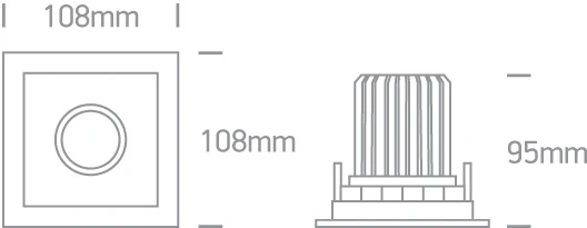 12W LED įleidžiamas pakreipiamas šviestuvas, baltas, 3000K, 51112H/W/W