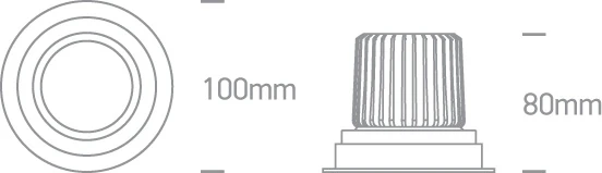 12W LED įleidžiamas pakreipiamas šviestuvas, baltas, 3000K, 11112E/W/W