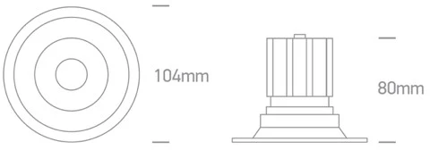 12W LED įleidžiamas pakreipiamas šviestuvas, baltas, 3000/3500/4000K, 11112TA/W/V