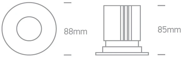 12W LED įleidžiamas, pakreipiamas šviestuvas, baltas, 3000/3500/4000K, dimeriuojamas, 11112/W/V