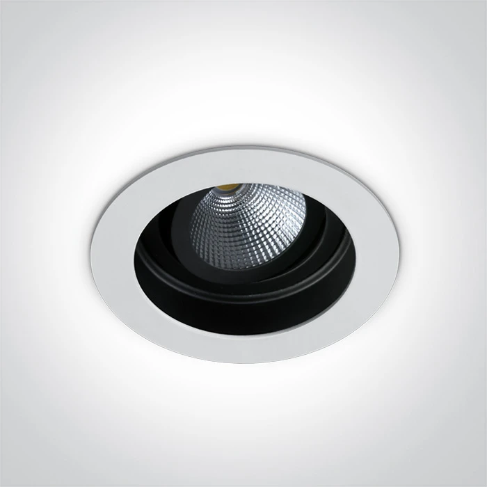 12W LED įleidžiamas pakreipiamas šviestuvas, baltas, 3000K, 11112E/W/W