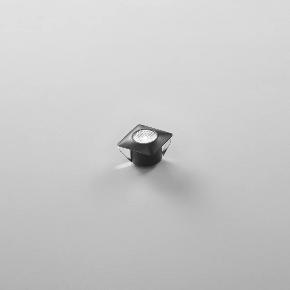 1,2W LED įleidžiamas šviestuvas ASSO, juodas, 4000K