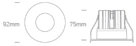 12W LED įleidžiamas šviestuvas, baltas, 3000/4000/5000K, 10112RA/W/V